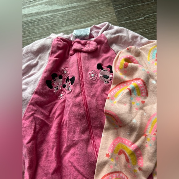 6-9 month zip up footie pajamas girl winter - Picture 4 of 5